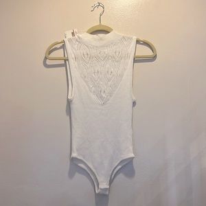 SOLD. Free people white bodysuit XS